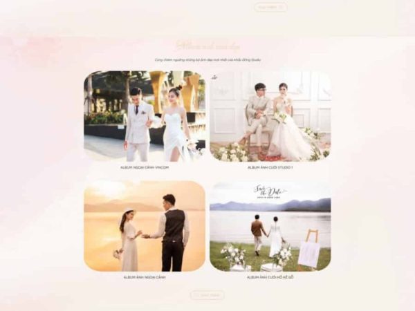Mẫu Website studio áo cưới chuẩn đẹp