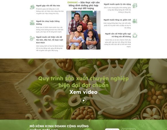 Mẫu Website bán sữa bột chuẩn đẹp