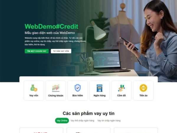 Mẫu website vay vốn tài chính 03
