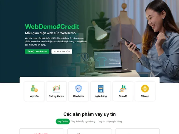 Mẫu Website vay vốn, tài chính 03 chuẩn đẹp