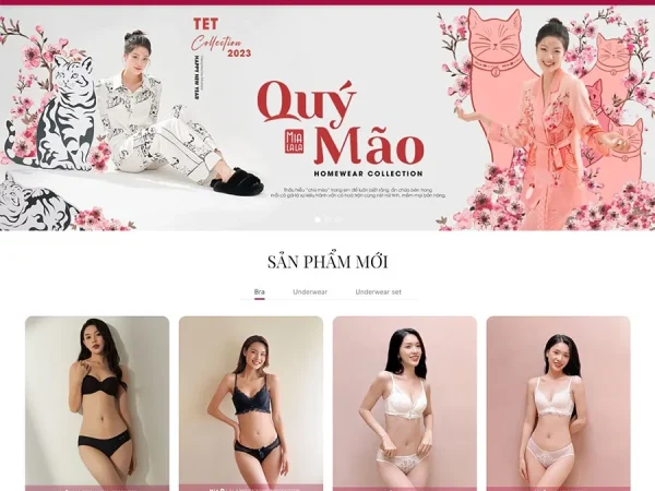 Mẫu Website thời trang nội y 02 chuẩn đẹp