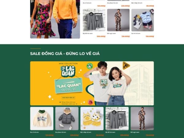 Mẫu Website bán thời trang trẻ em 47 chuẩn đẹp