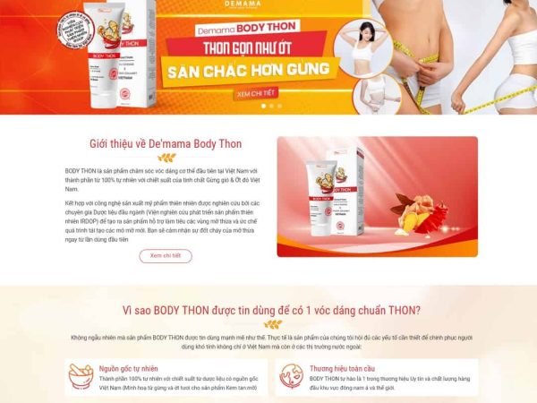 Mẫu website thực phẩm chức năng 09