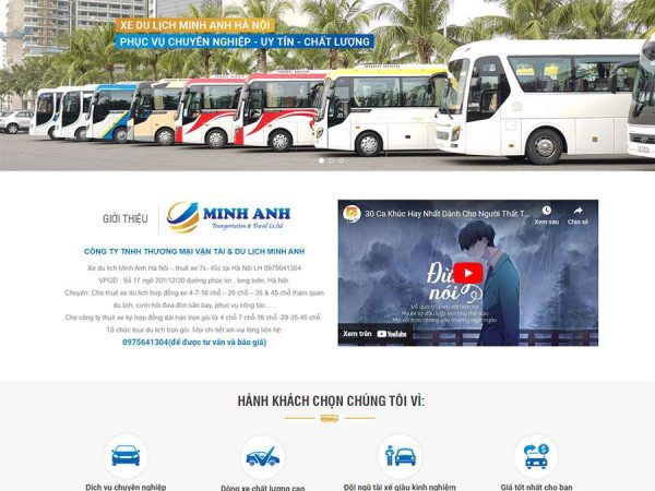 Mẫu website wordpress dịch vụ thuê xe 05