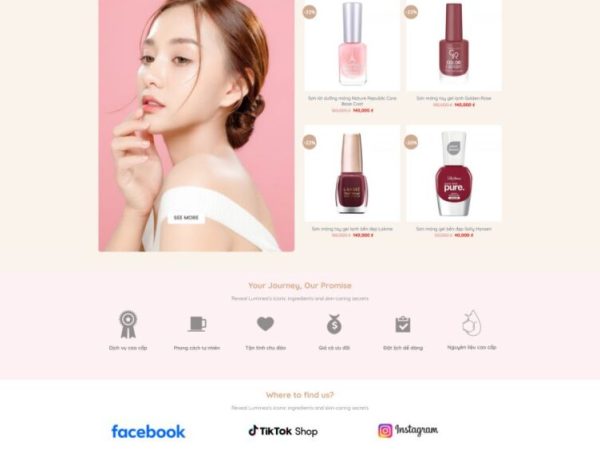 Mẫu Website dạy trang điểm mackup cô dâu chuẩn đẹp