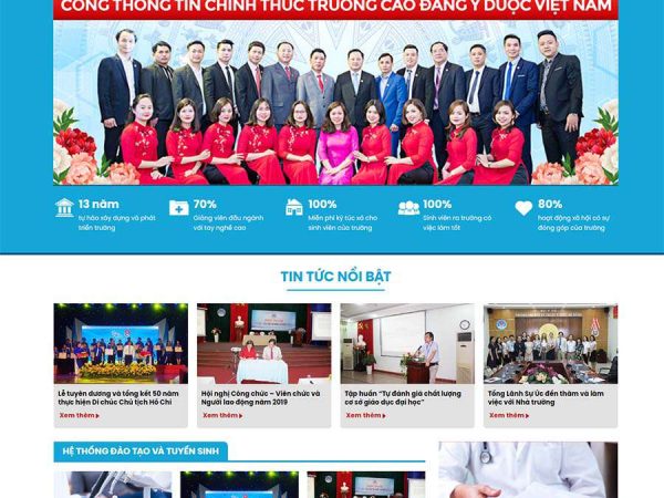 Mẫu website WordPress giới thiệu Trường Học