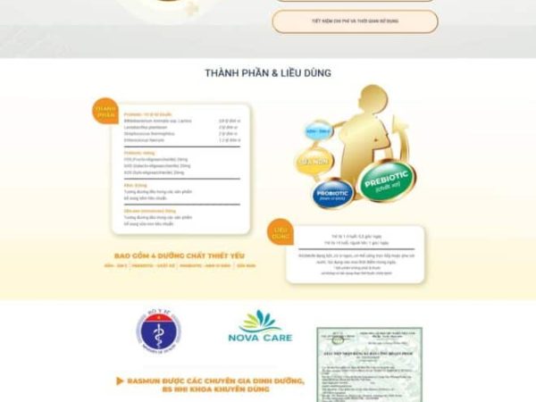 Mẫu Website men vi sinh chuẩn đẹp