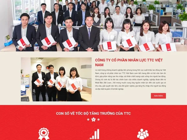 Mẫu Website xuất khẩu lao động 08 chuẩn đẹp