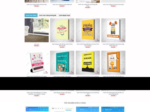 Mẫu Website bán tranh chuẩn đẹp
